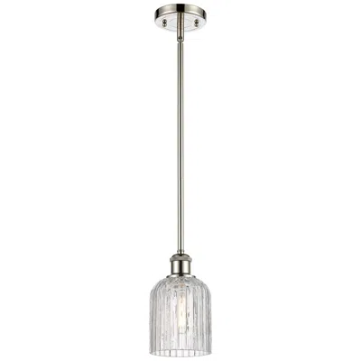 Innovations Lighting Ballston Bridal Veil 5"w Polished Nickel Stem Mini Pendant W/ Clear Sh