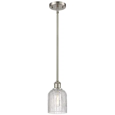 Innovations Lighting Ballston Bridal Veil 5"w Satin Nickel Stemmed Mini Pendant W/ Clear Sh