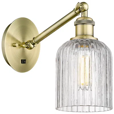 Innovations Lighting Ballston Bridal Veil 9"h Antique Brass Adjustable Sconce W/ Clear Shad