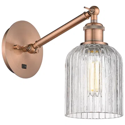 Innovations Lighting Ballston Bridal Veil 9"h Copper Vertically Adjustable Sconce W/ Clear