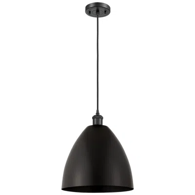 Innovations Lighting Ballston Bristol 12" Wide Matte Black Corded Mini Pendant