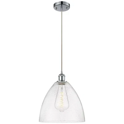 Innovations Lighting Ballston Bristol Glass 12" Led Mini Pendant - Polished Chrome - Seedy