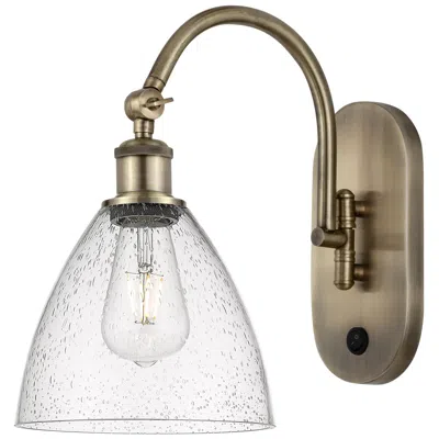 Innovations Lighting Ballston Bristol Glass 8" Incandescent Sconce - Brass Finish - Seedy S