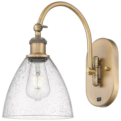 Innovations Lighting Ballston Bristol Glass 8" Incandescent Sconce - Brass Finish - Seedy S
