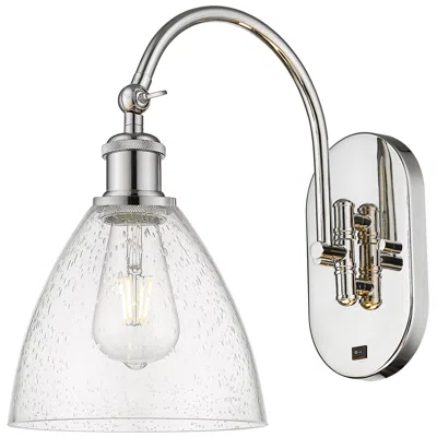 Innovations Lighting Ballston Bristol Glass 8" Incandescent Sconce - Nickel Finish - Seedy