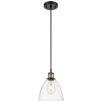 Innovations Lighting Ballston Bristol Glass 8" Led Mini Pendant - Black Antique Brass - Cle