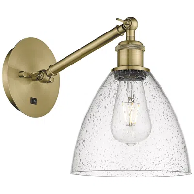 Innovations Lighting Ballston Bristol Glass 8" Led Sconce - Brass Finish - Seedy Shade