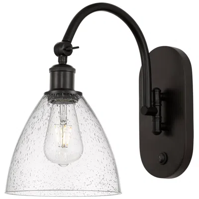 Innovations Lighting Ballston Bristol Glass 8" Led Sconce - Bronze Finish - Seedy Shade