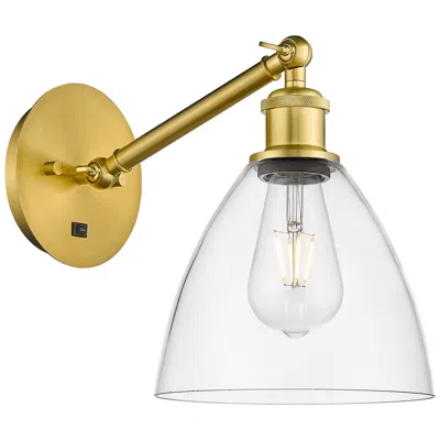 Innovations Lighting Ballston Bristol Glass 8" Led Sconce - Gold Finish - Clear Shade