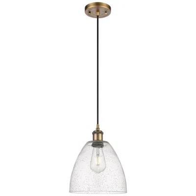 Innovations Lighting Ballston Bristol Glass 9" Led Mini Pendant - Brushed Brass - Seedy Sha