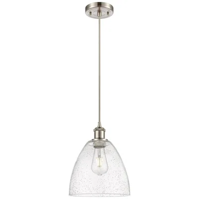 Innovations Lighting Ballston Bristol Glass 9" Led Mini Pendant - Brushed Satin Nickel - Se