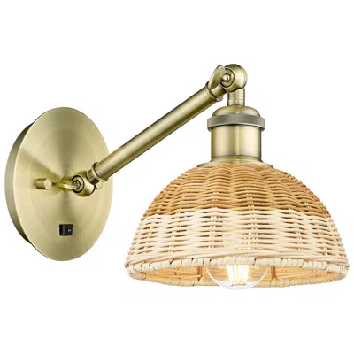 Innovations Lighting Ballston Bristol Natural Ii 10" High Antique Brass Adjustable Sconce In Gold
