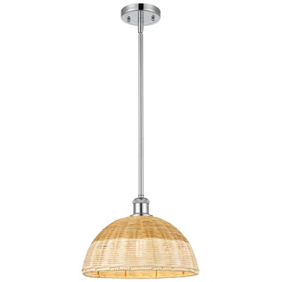 Innovations Lighting Ballston Bristol Natural Ii 12"w Chrome Stem Hung Mini Pendant