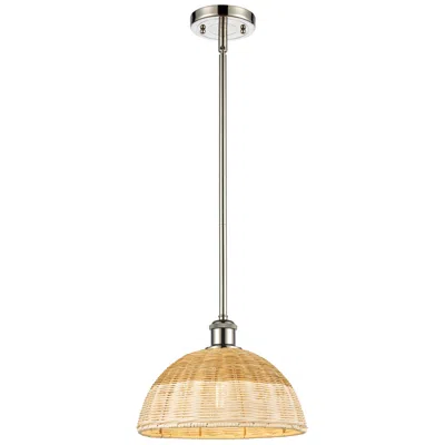 Innovations Lighting Ballston Bristol Natural Ii 12"w Polished Nickel Stem Mini Pendant