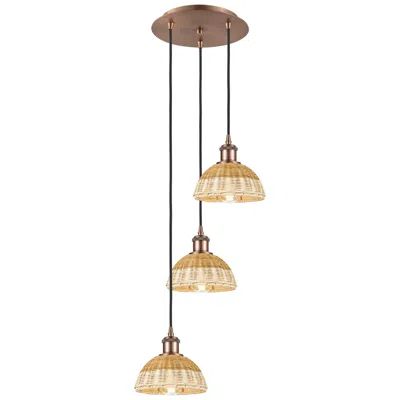 Innovations Lighting Ballston Bristol Natural Ii 14"w 3 Light Copper Cord Multi Pendant