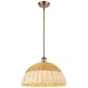 Innovations Lighting Ballston Bristol Natural Ii 16"w Antique Copper Stem Hung Mini Pendant In Gold