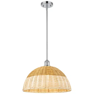 Innovations Lighting Ballston Bristol Natural Ii 16"w Chrome Stem Hung Mini Pendant