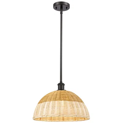 Innovations Lighting Ballston Bristol Natural Ii 16"w Oiled Bronze Stem Hung Mini Pendant