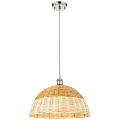 Innovations Lighting Ballston Bristol Natural Ii 16"w Polished Nickel Cord Mini Pendant