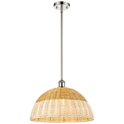 Innovations Lighting Ballston Bristol Natural Ii 16"w Polished Nickel Stem Mini Pendant