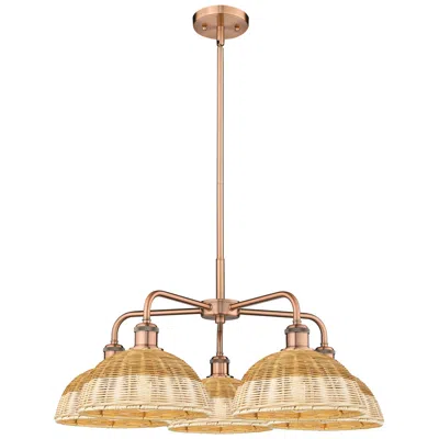 Innovations Lighting Ballston Bristol Natural Ii 28"w 5 Light Copper Stem Hung Chandelier