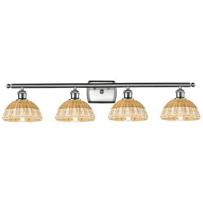 Innovations Lighting Ballston Bristol Natural Ii 38"w 4 Light Brushed Nickel Vanity Light In Silver