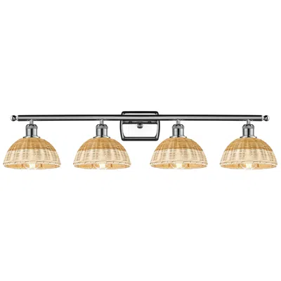 Innovations Lighting Ballston Bristol Natural Ii 38"w 4 Light Polished Chrome Vanity Light In Silver
