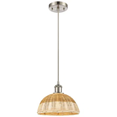 Innovations Lighting Ballston Bristol Natural Ii 9"w Brushed Nickel Cord Hung Mini Pendant