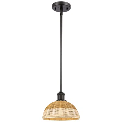 Innovations Lighting Ballston Bristol Natural Ii 9"w Oiled Bronze Stem Hung Mini Pendant