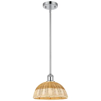 Innovations Lighting Ballston Bristol Natural Ii 9"w Polished Chrome Stem Hung Mini Pendant