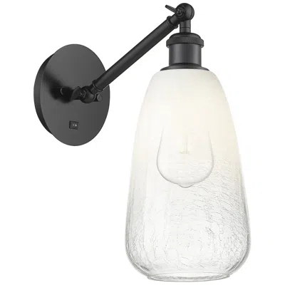 Innovations Lighting Ballston Brookhaven Almond 13"h Black Swivel Sconce W/ Opal Shade