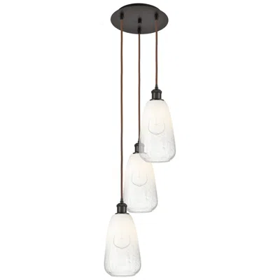 Innovations Lighting Ballston Brookhaven Almond 13"w 3-lt Oil Bronze Cord Pendant W/ Opal Shade