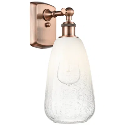 Innovations Lighting Ballston Brookhaven Almond 14"h Antique Copper Sconce With Opal Shade