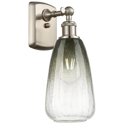 Innovations Lighting Ballston Brookhaven Almond 14"h Brushed Nickel Sconce With Slate Shade