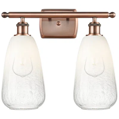 Innovations Lighting Ballston Brookhaven Almond 16"w 2-lt Copper Bath Light W/ Opal Shade