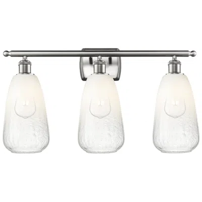 Innovations Lighting Ballston Brookhaven Almond 26"w 3-lt Nickel Bath Light W/ Opal Shade