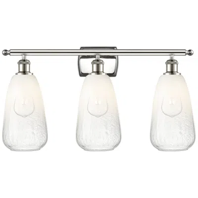 Innovations Lighting Ballston Brookhaven Almond 26"w 3-lt Polished Nickel Vanity W/ Opal Shade