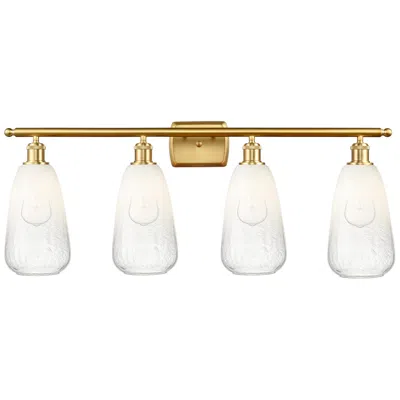 Innovations Lighting Ballston Brookhaven Almond 36"w 4 Light Gold Bath Light W/ Opal Shade