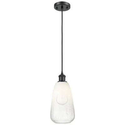 Innovations Lighting Ballston Brookhaven Almond 6"w Black Cord Mini Pendant W/ Opal Shade