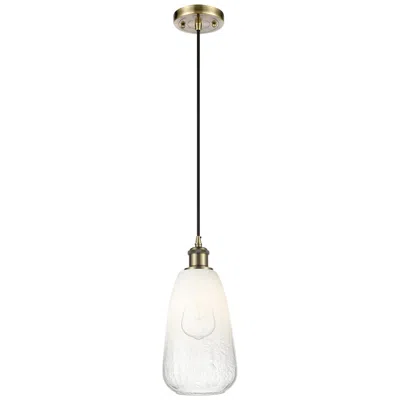 Innovations Lighting Ballston Brookhaven Almond 6"w Brass Cord Mini Pendant W/ Opal Shade