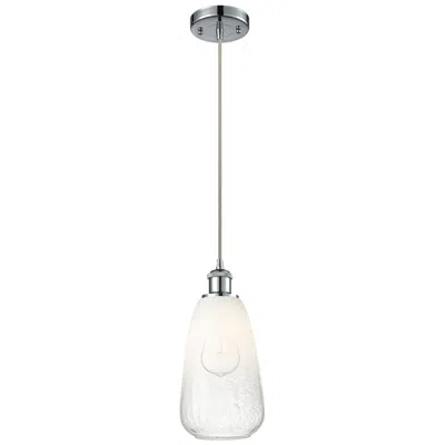 Innovations Lighting Ballston Brookhaven Almond 6"w Chrome Cord Mini Pendant W/ Opal Shade