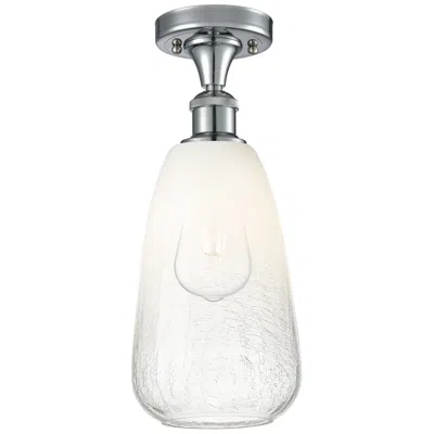 Innovations Lighting Ballston Brookhaven Almond 6"w Chrome Semi.flush Mount W/ Opal Shade