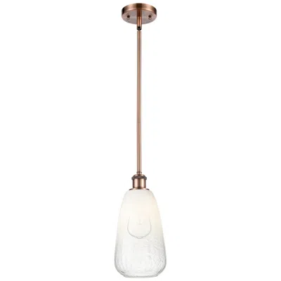 Innovations Lighting Ballston Brookhaven Almond 6"w Copper Stem Mini Pendant W/ Opal Shade In Gold