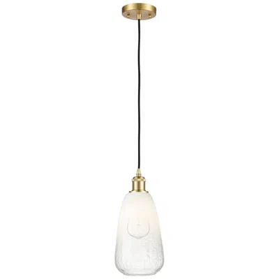Innovations Lighting Ballston Brookhaven Almond 6"w Gold Cord Mini Pendant W/ Opal Shade