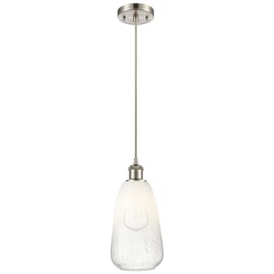 Innovations Lighting Ballston Brookhaven Almond 6"w Nickel Cord Pendant W/ Opal Shade