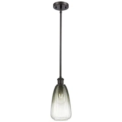 Innovations Lighting Ballston Brookhaven Almond 6"w Oiled Bronze Stem Pendant W/ Slate Shade