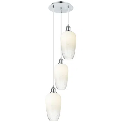 Innovations Lighting Ballston Brookhaven Flute 14"w 3-lt Chrome Cord Pendant W/ Opal Shade