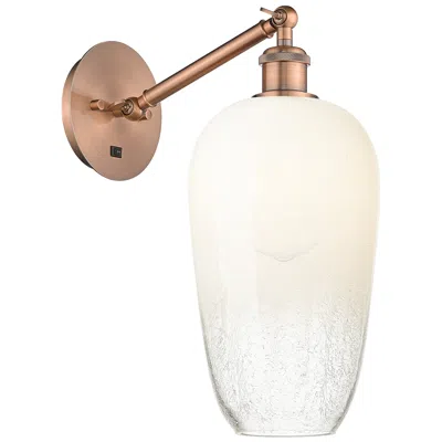 Innovations Lighting Ballston Brookhaven Flute 15"h Copper Swivel Sconce With Opal Shade