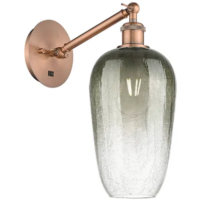 Innovations Lighting Ballston Brookhaven Flute 15"h Copper Swivel Sconce With Slate Shade
