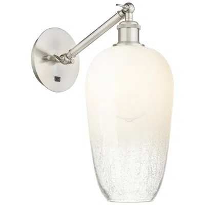 Innovations Lighting Ballston Brookhaven Flute 15"h Nickel Swivel Sconce W/ Opal Shade